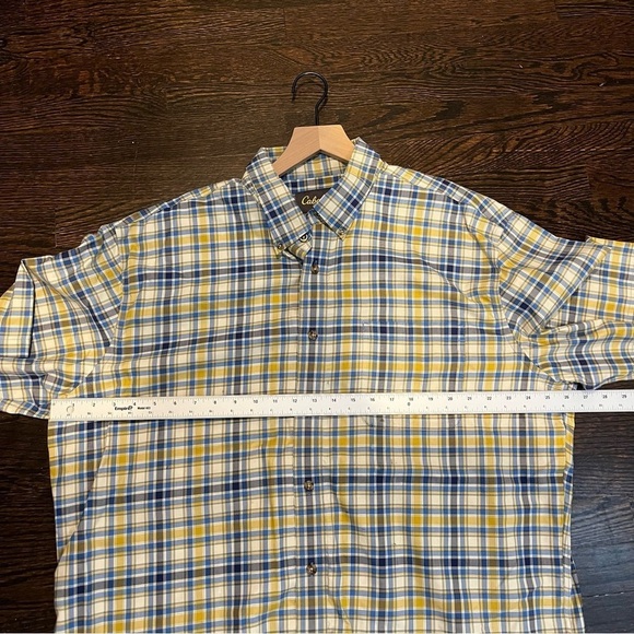 Men’s | Cabela’s Blue and Yellow Plaid Button Down | XXL - Picture 7 of 9